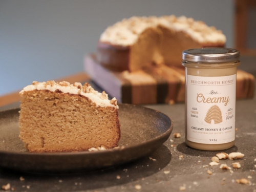 Chai Spiced Tea Cake with Creamy Honey Icing