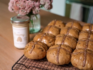 Beechworth Honey Hot Cross Buns with Salted Honey Glaze