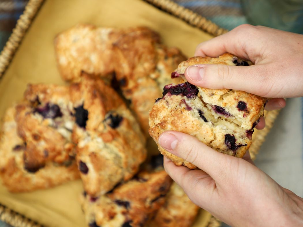 Honey, Blueberry & White Chocolate Scones