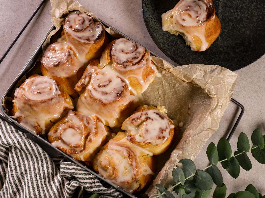 Sticky Honey Almond Scrolls